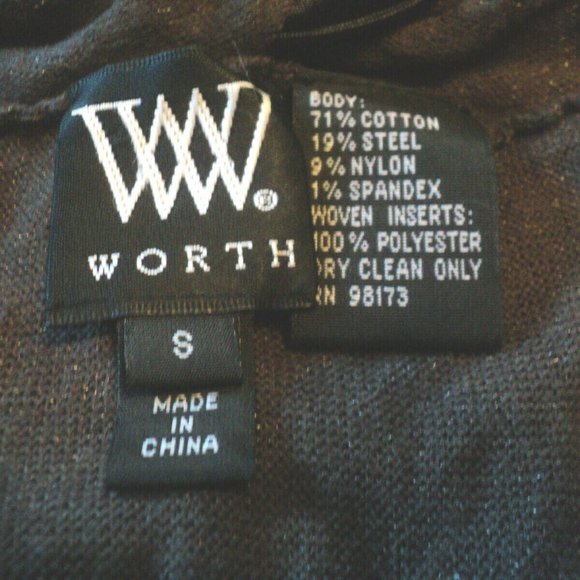 Worth Top Women's Shell Size S Brown Metallic Cotton-Steel Blend Sleeveless - Picture 5 of 5